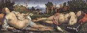 Sandro Botticelli Piero di Cosimo,Venus and Mars oil